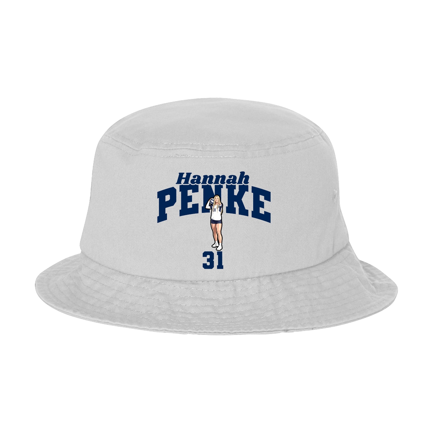 Bucket Cap — Signature Arch in White