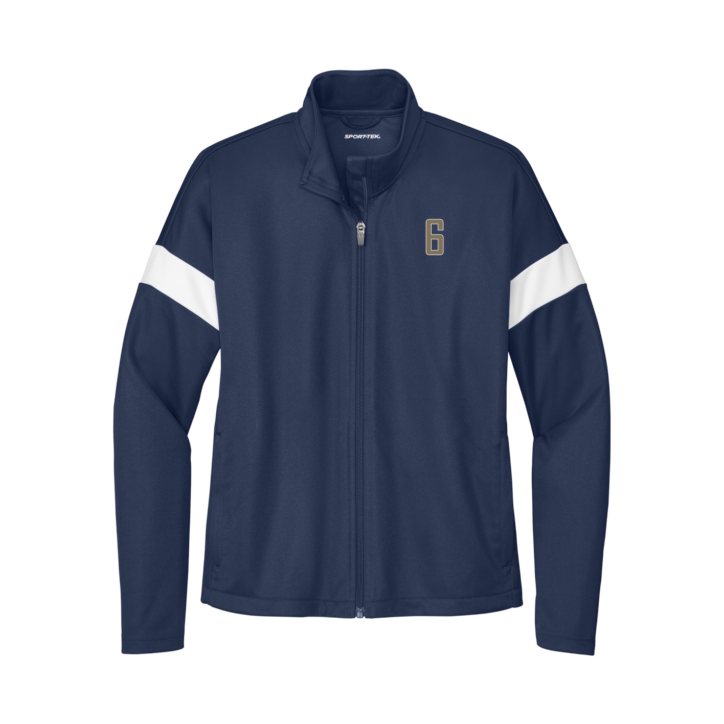 Womens Team Travel Full-Zip Jacket — Front Shirsy in Navy/White