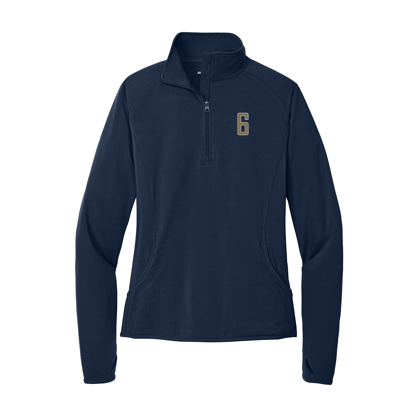 Women's Q-Zip Pullover — Front Shirsy in Navy