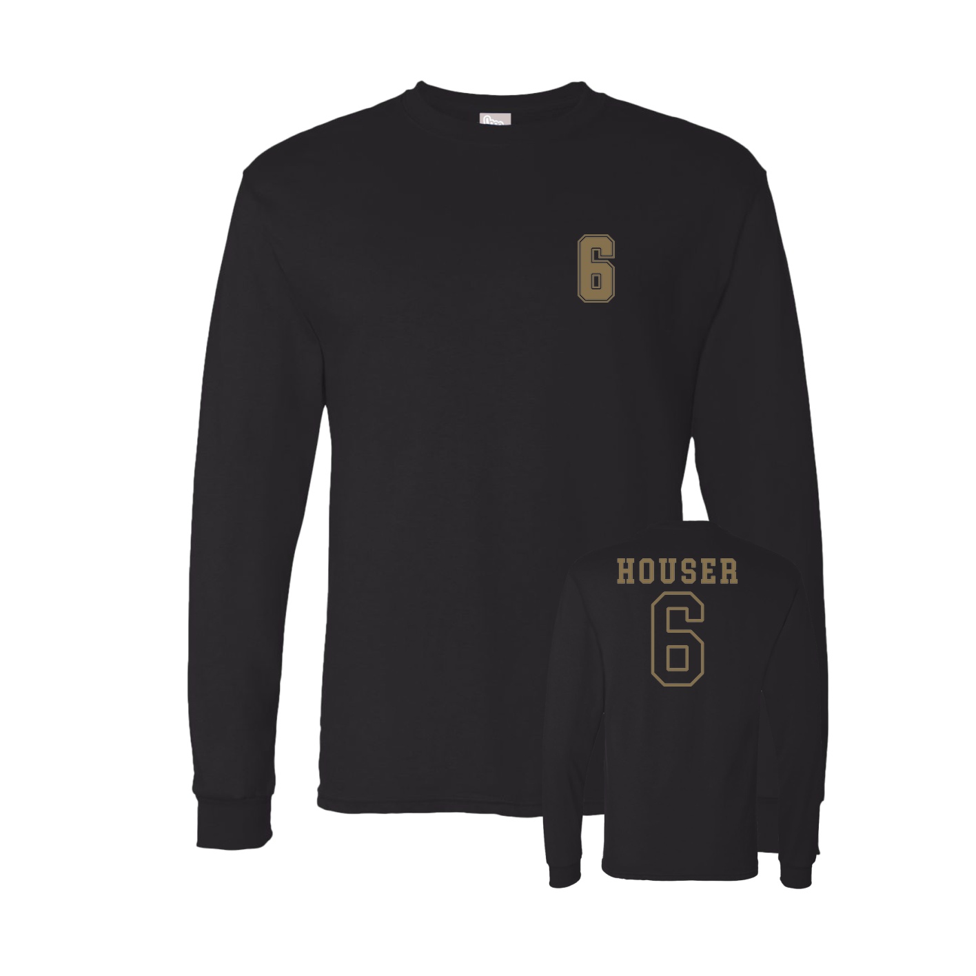 Long Sleeve Tee — Chest Back in Black