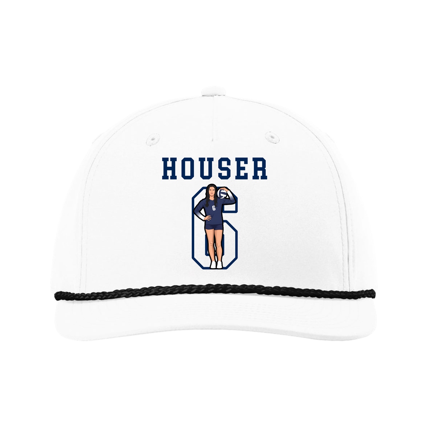 Five-Panel Classic Rope Cap — Shirsey in White