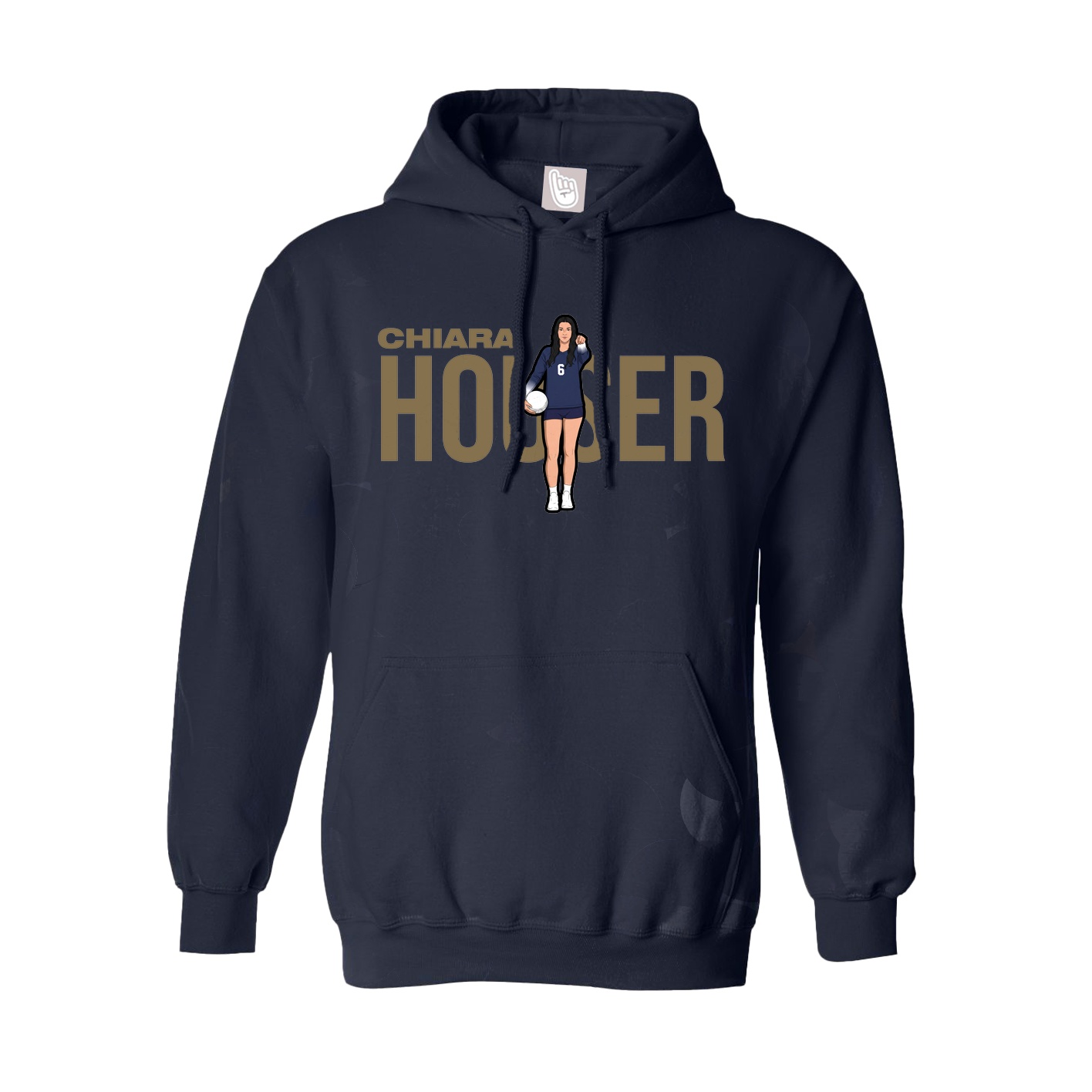 Youth Hoodie — Player Name in Navy
