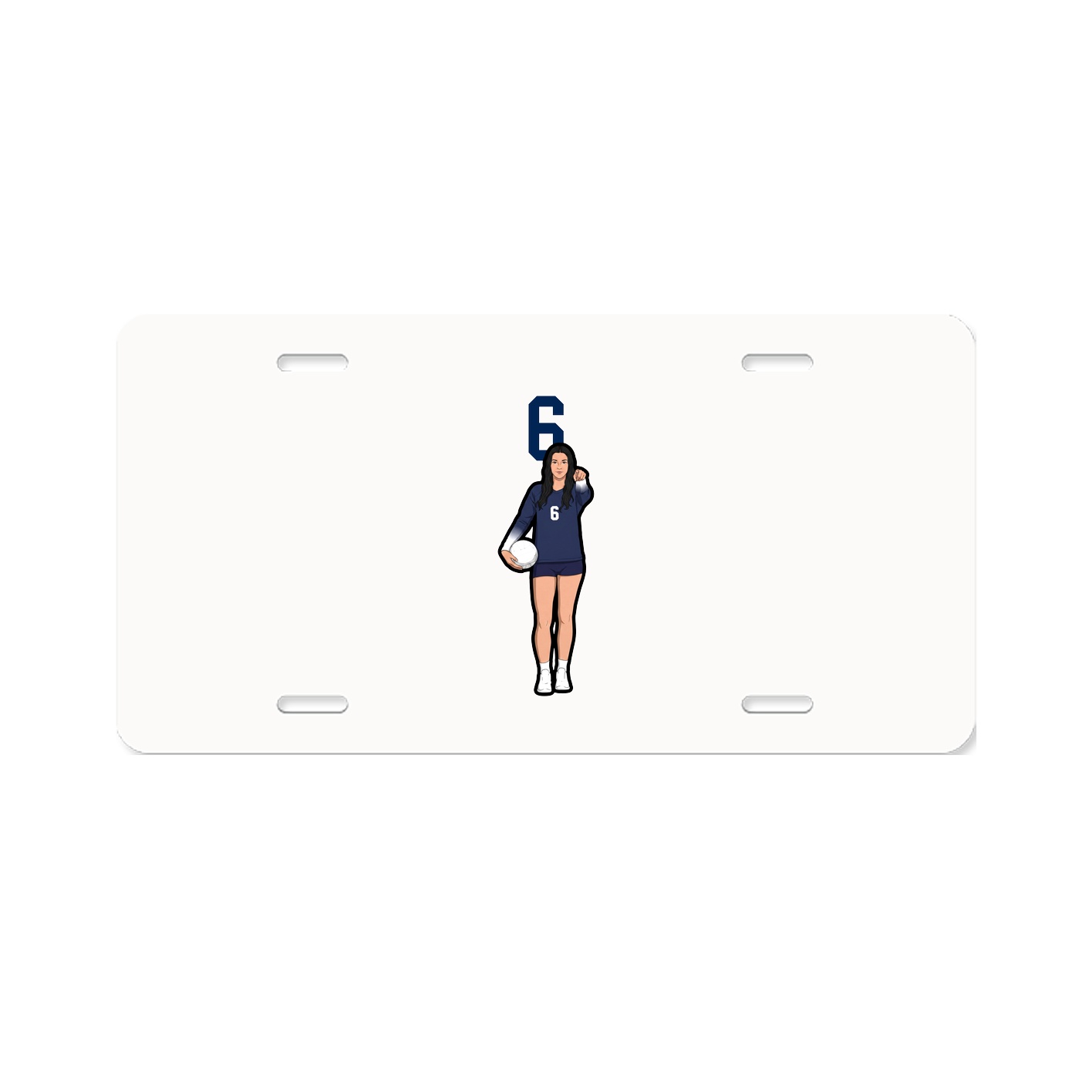 License Plate — Number Top in Classic