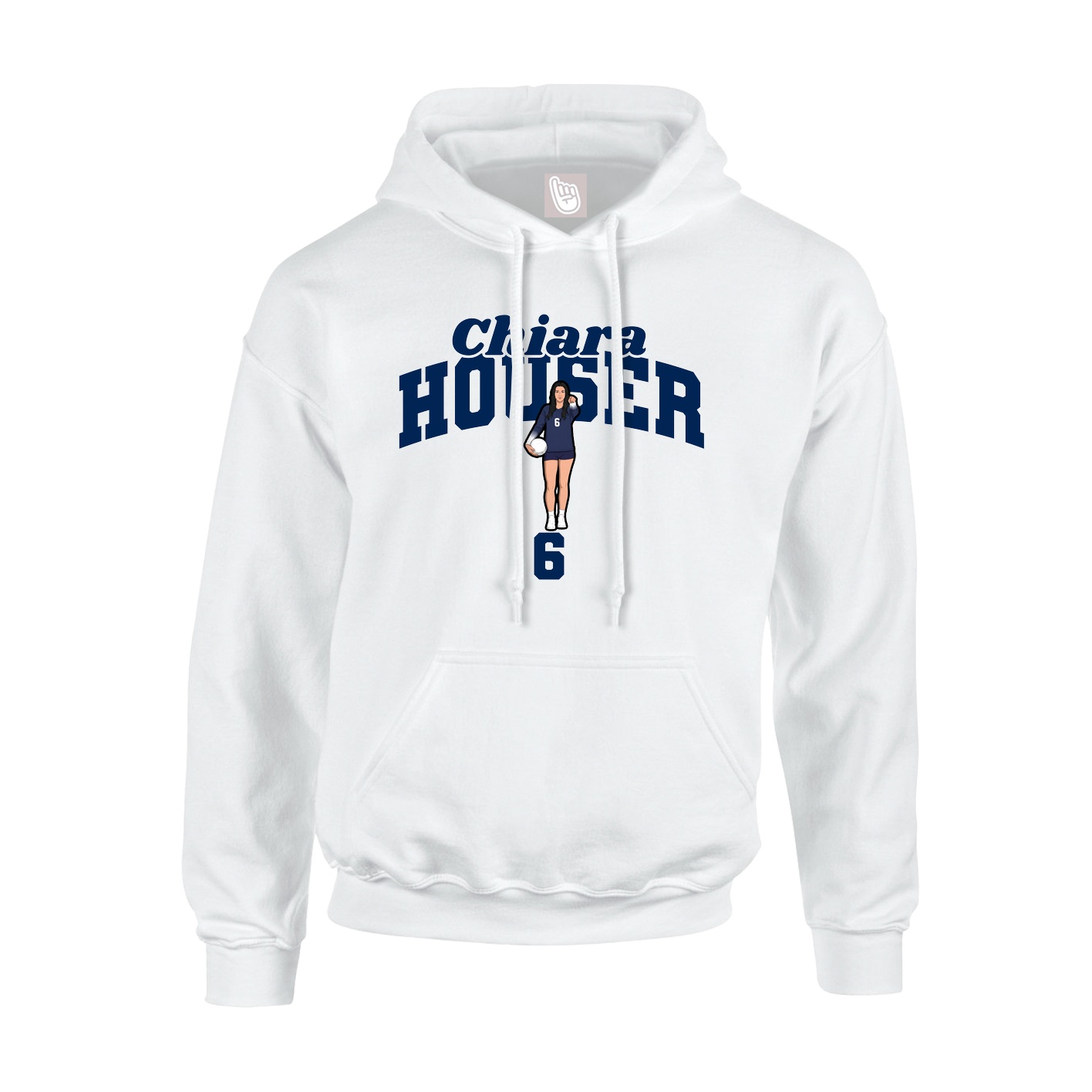 Youth Hoodie — Signature Arch in White