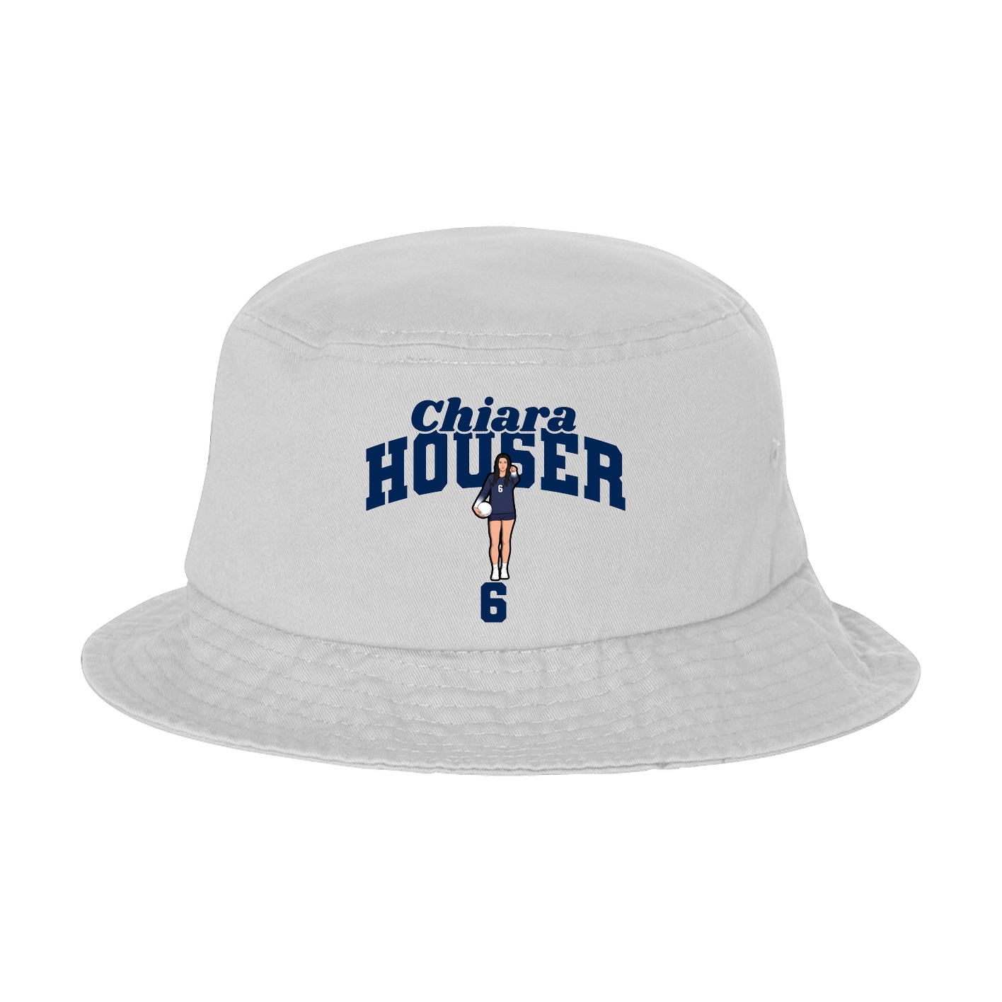 Bucket Cap — Signature Arch in White