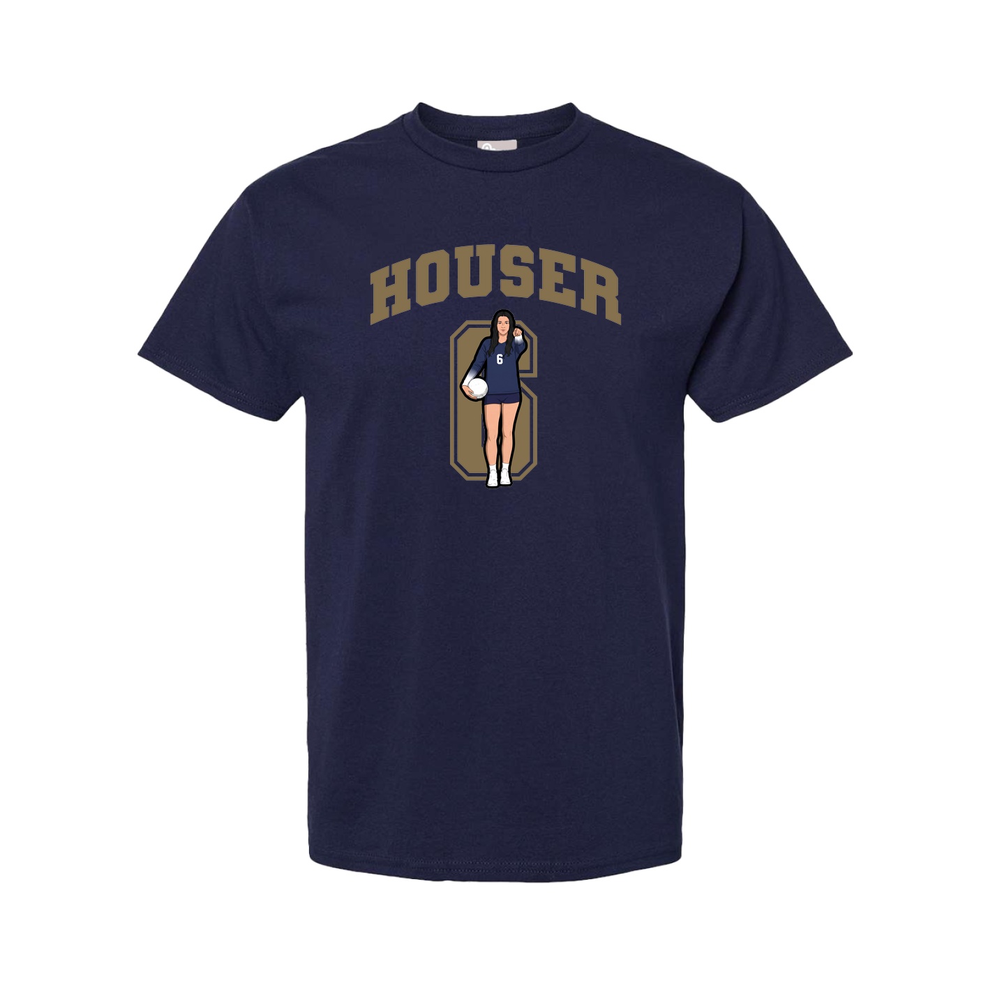 Tee — Number in Navy