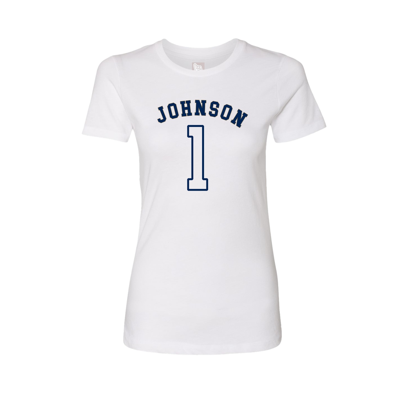 Fitted Women's Tee — Shirsey Arch in White