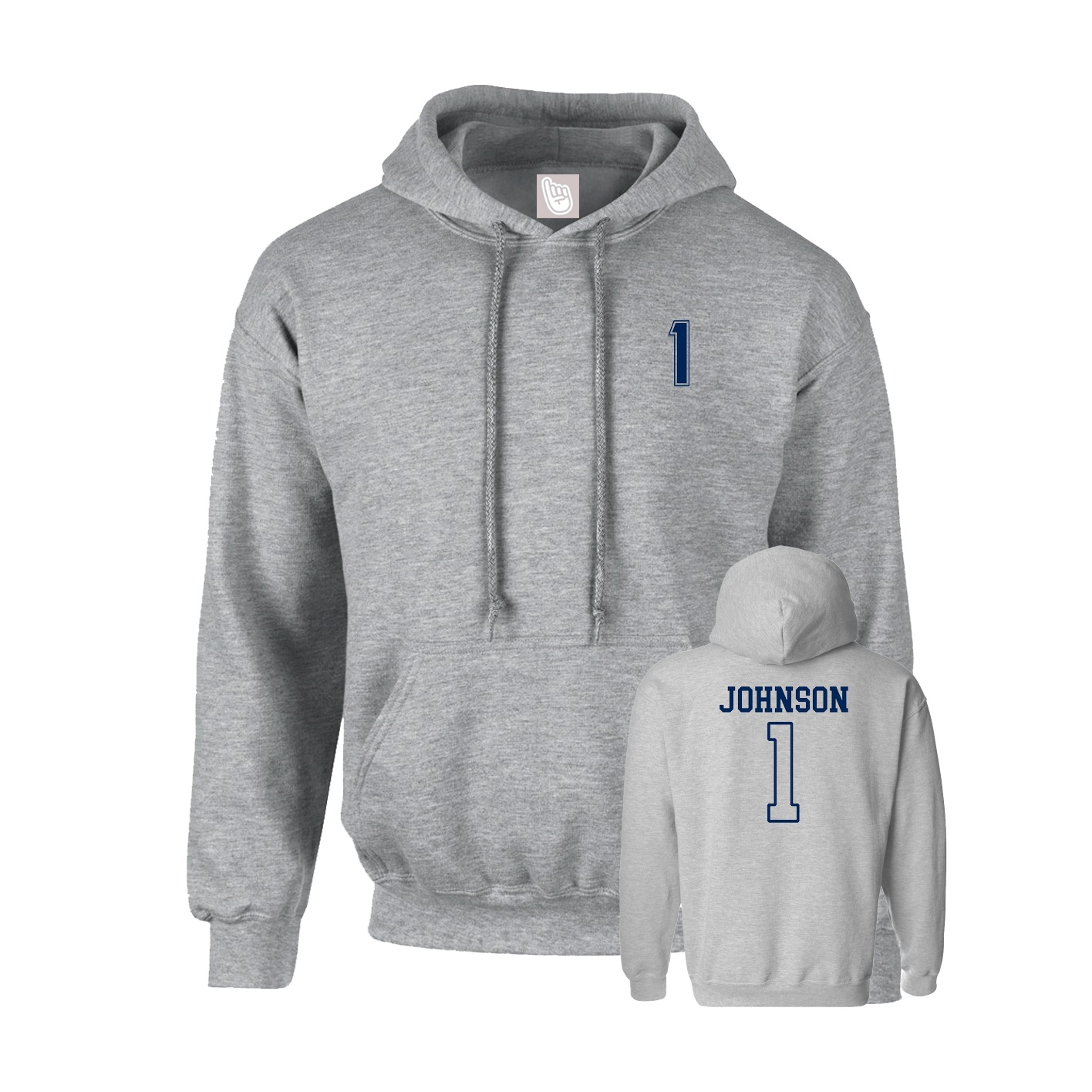 Youth Hoodie — Chest Back in Grey