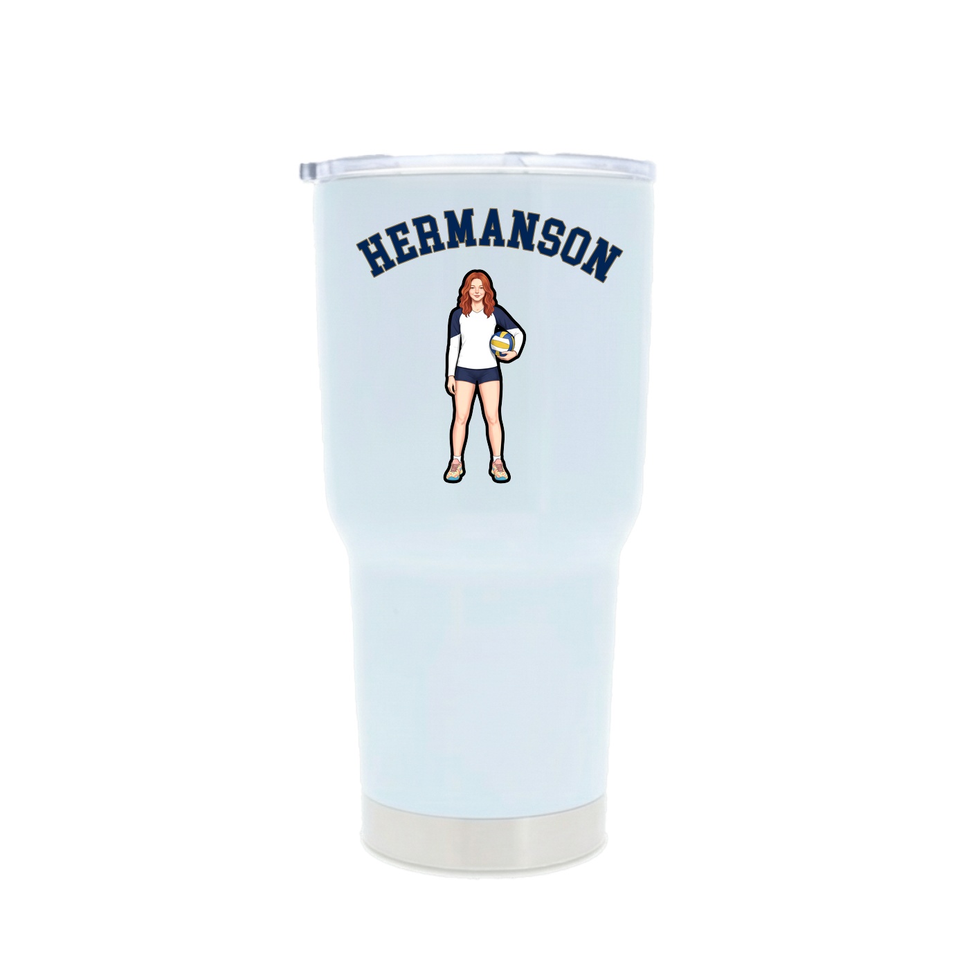 30oz Stainless Steel Tumbler — Shirsey Arch in White
