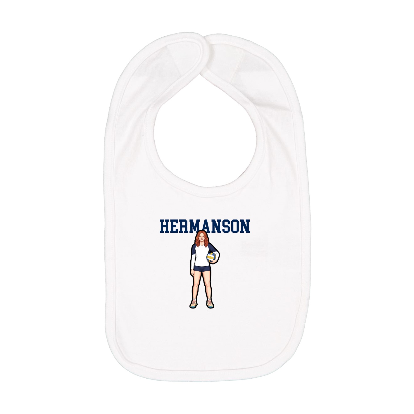 Infant Bib — Shirsey in White