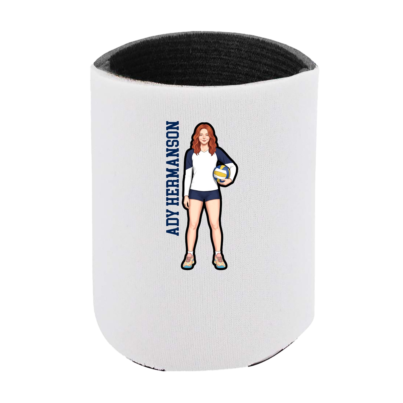 Can Holder — Name Vertical in White