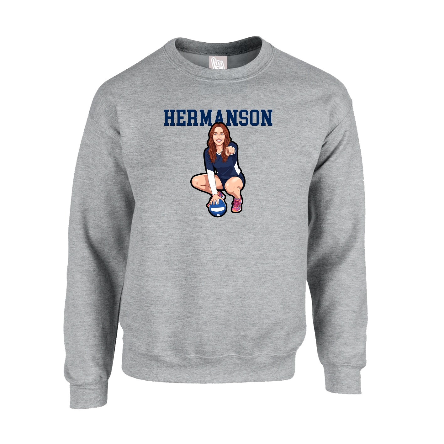 Fleece Crew — Shirsey in Grey