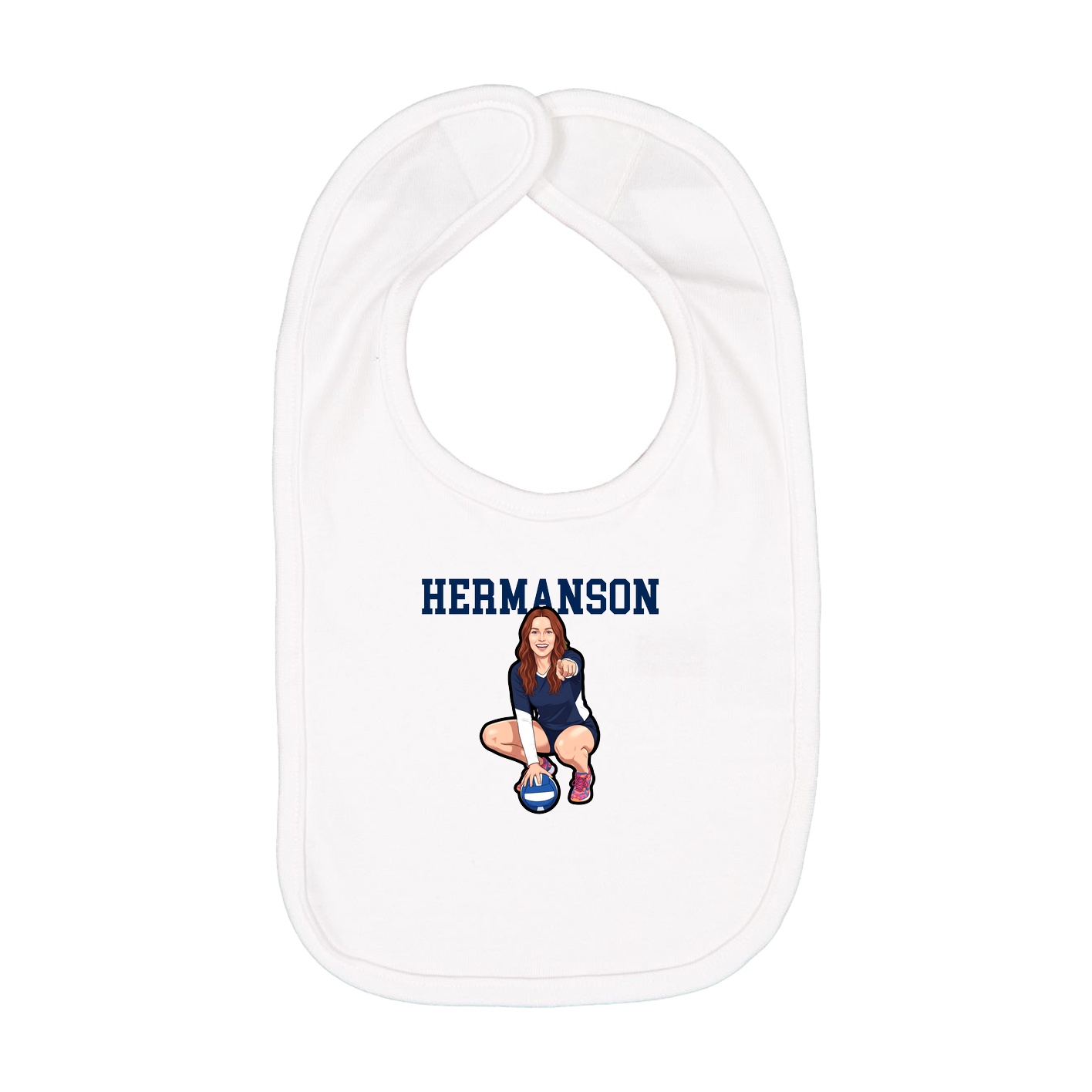 Infant Bib — Shirsey in White