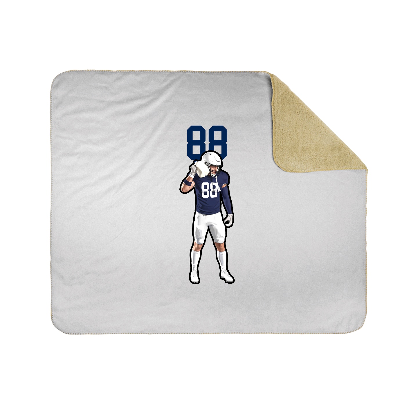 Throw Blanket — Number Top in White