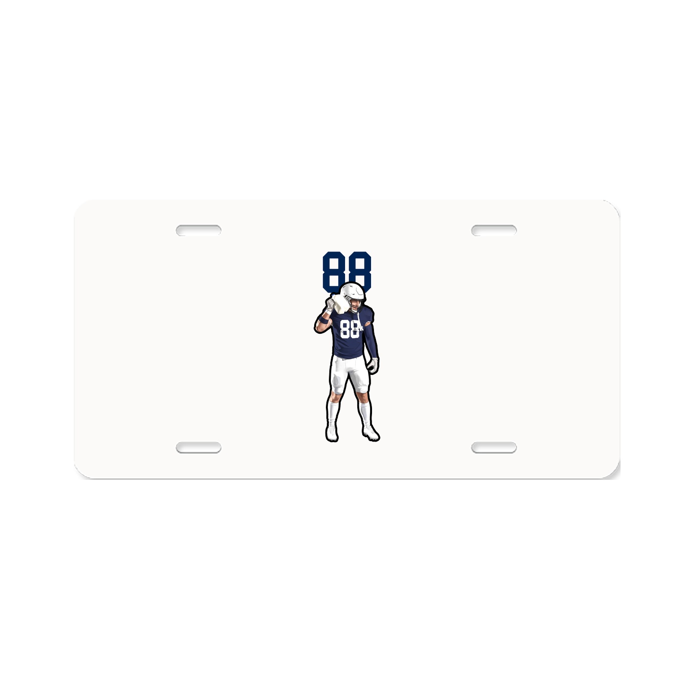 License Plate — Number Top in Classic