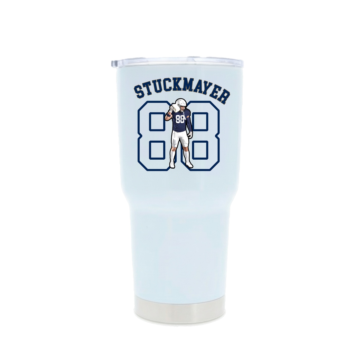 30oz Stainless Steel Tumbler — Shirsey Arch in White