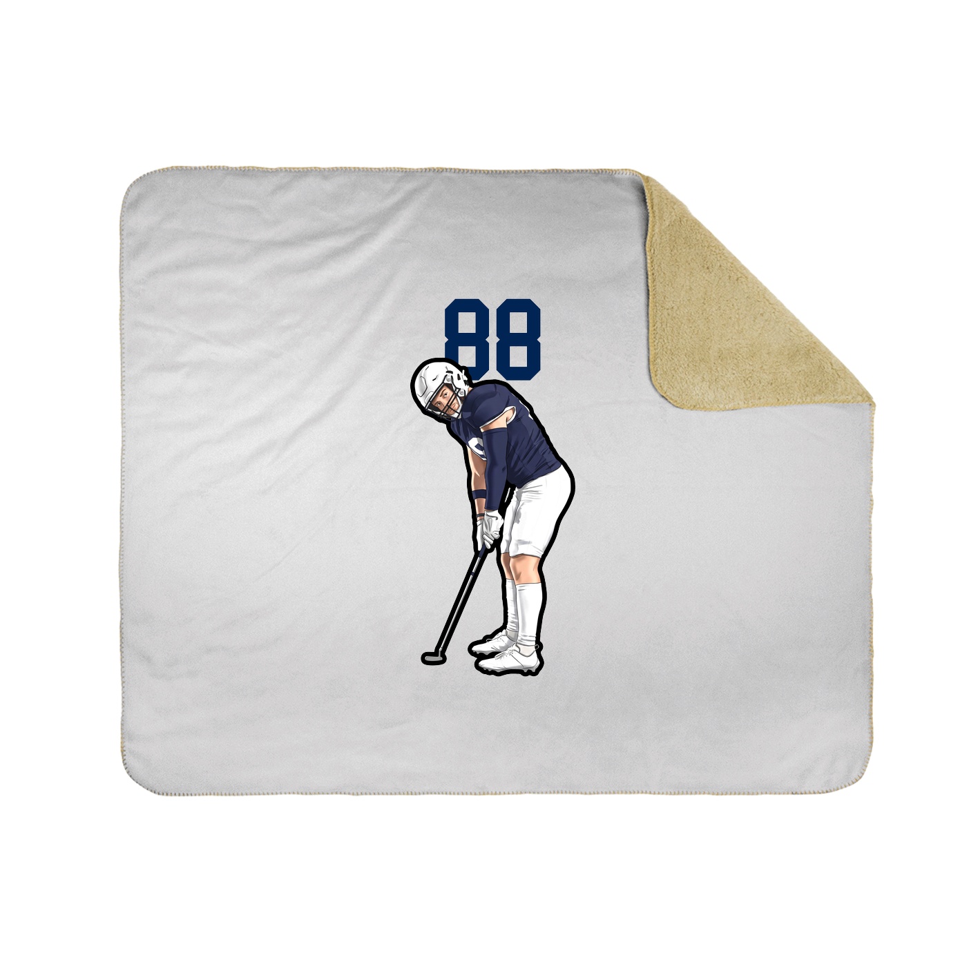 Throw Blanket — Number Top in White