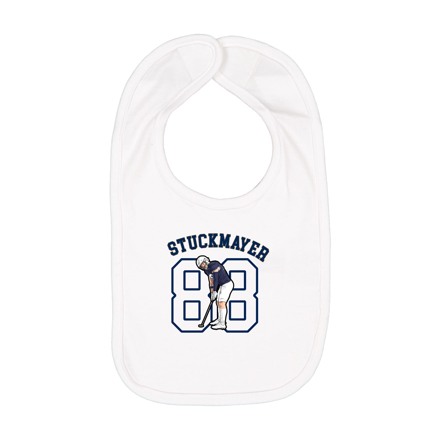 Infant Bib — Shirsey Arch in White