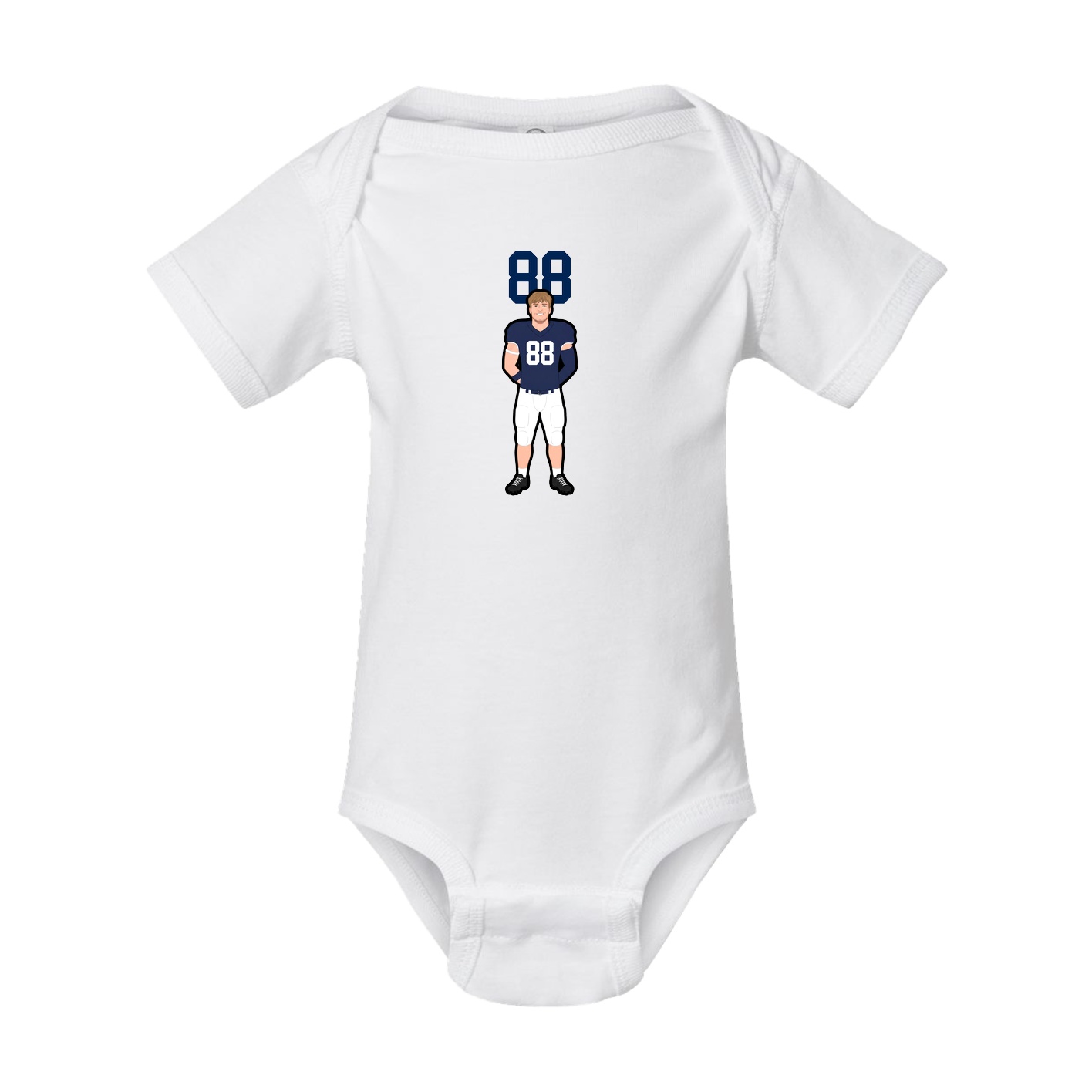 Baby Onesie — Number Top in White