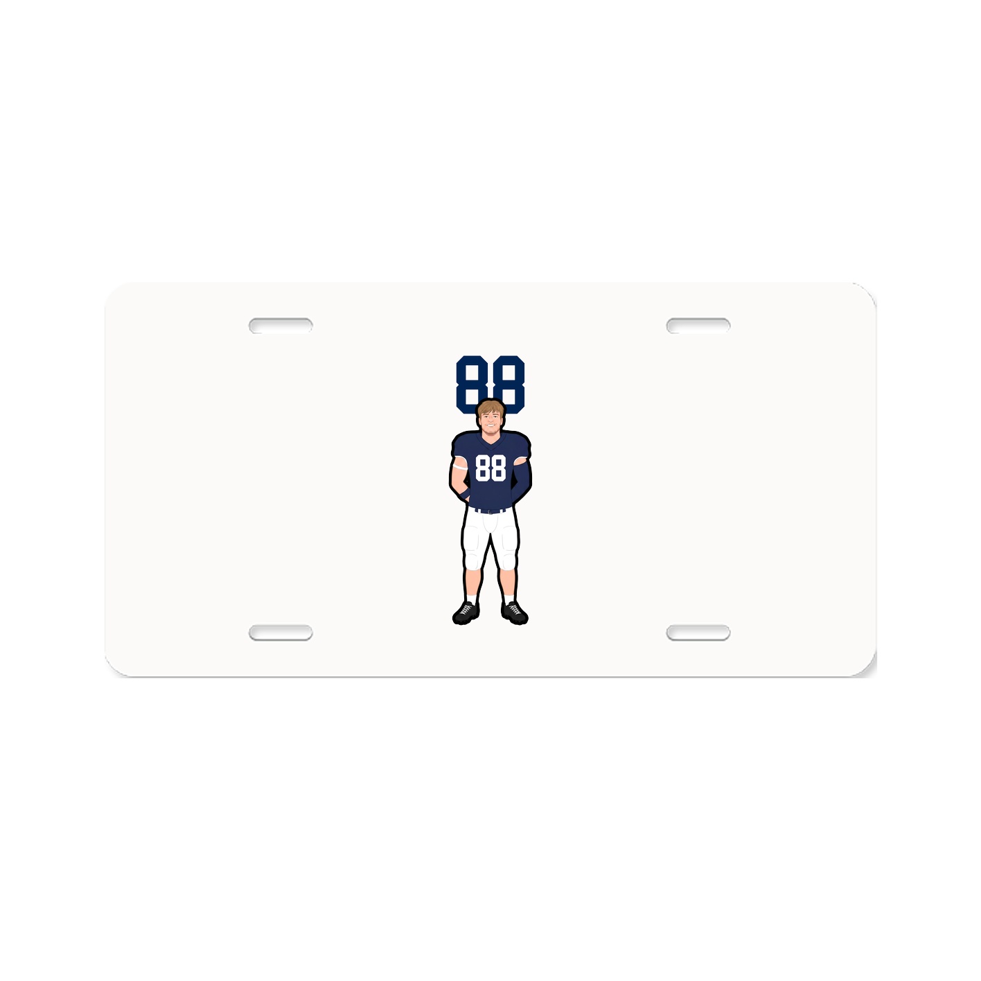 License Plate — Number Top in Classic