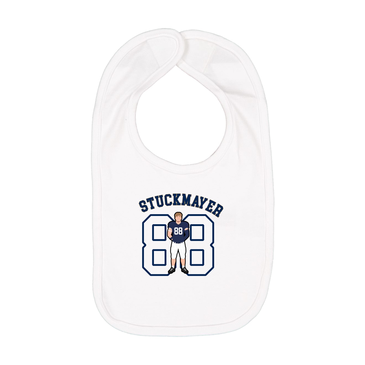 Infant Bib — Shirsey Arch in White