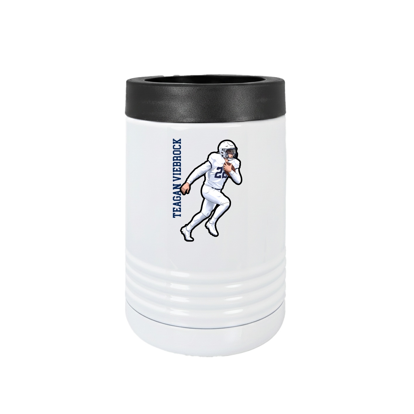 Beverage Holder — Name Vertical in White