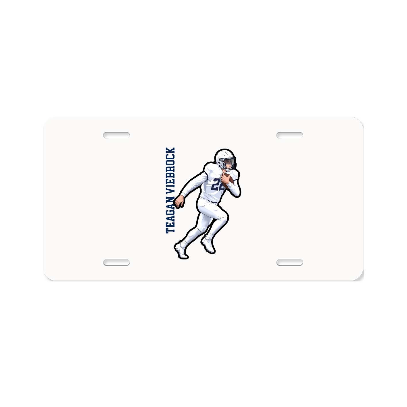 License Plate — Name Vertical in Classic