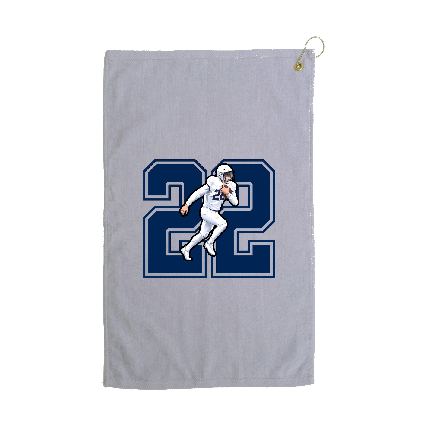 Golf Towel — Number in Grey