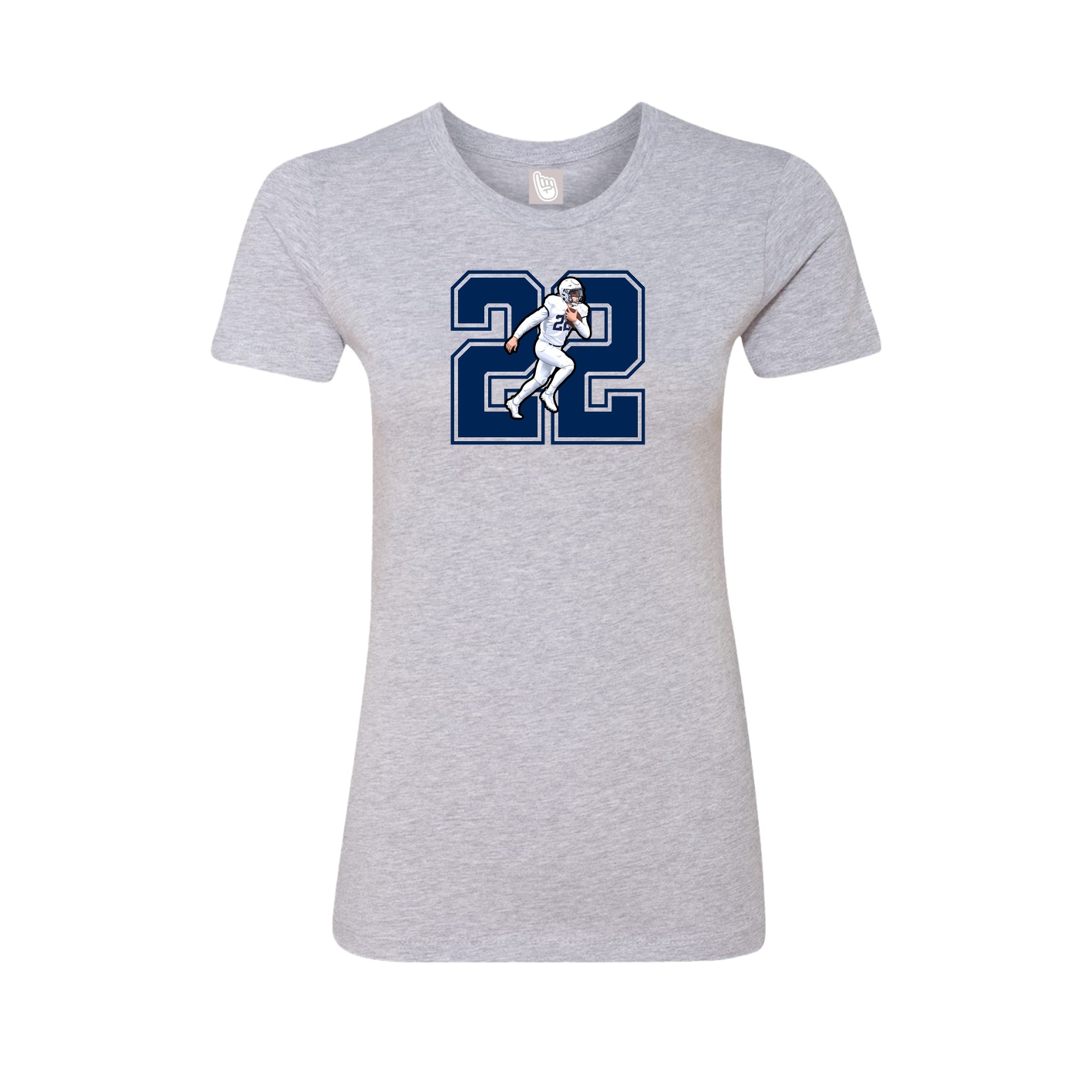 Fitted Women's Tee — Number in Grey
