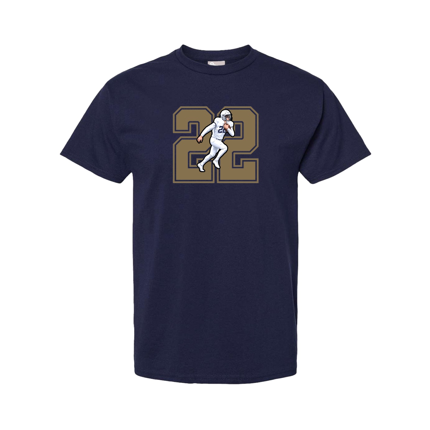 Youth Tee — Number in Navy