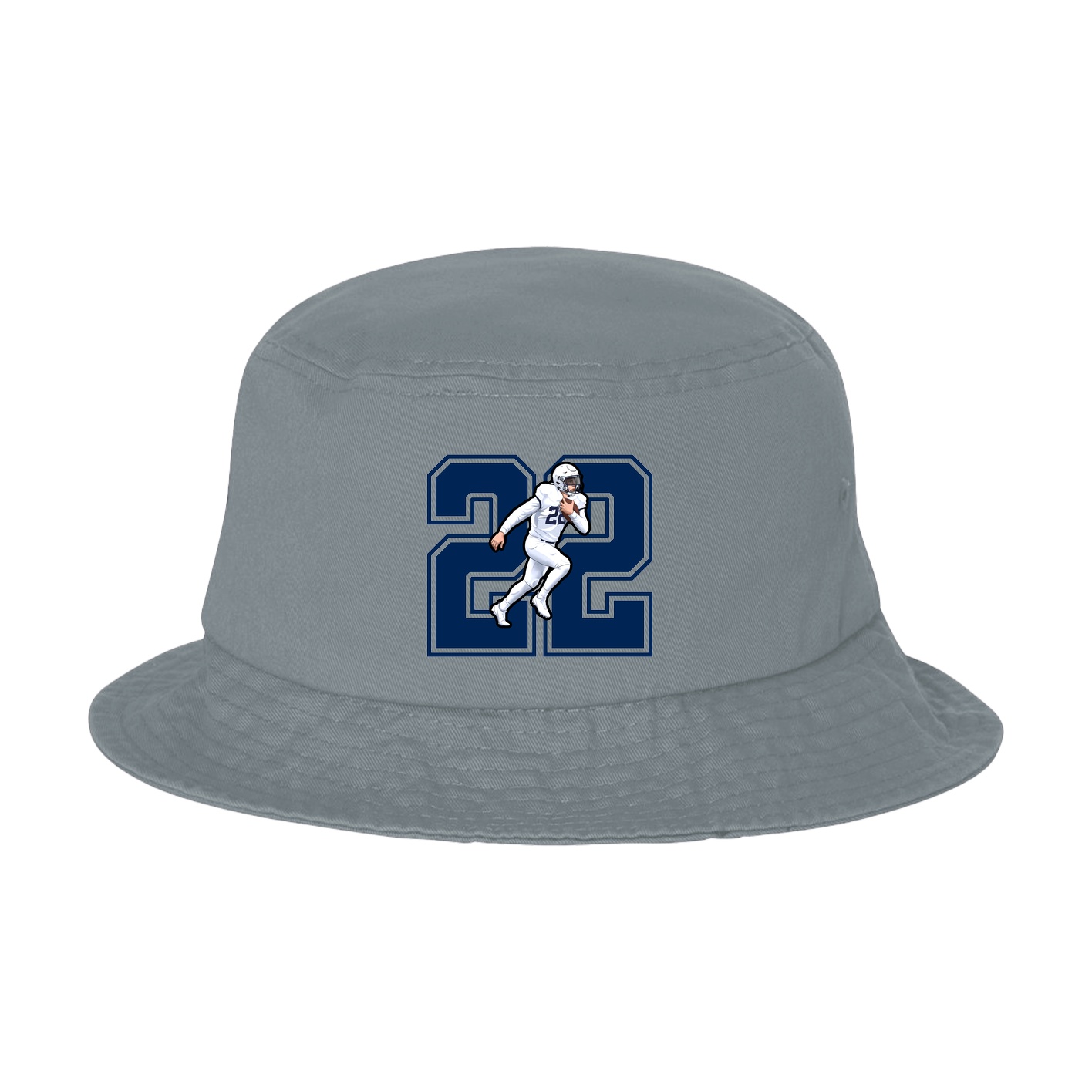 Bucket Cap — Number in Grey