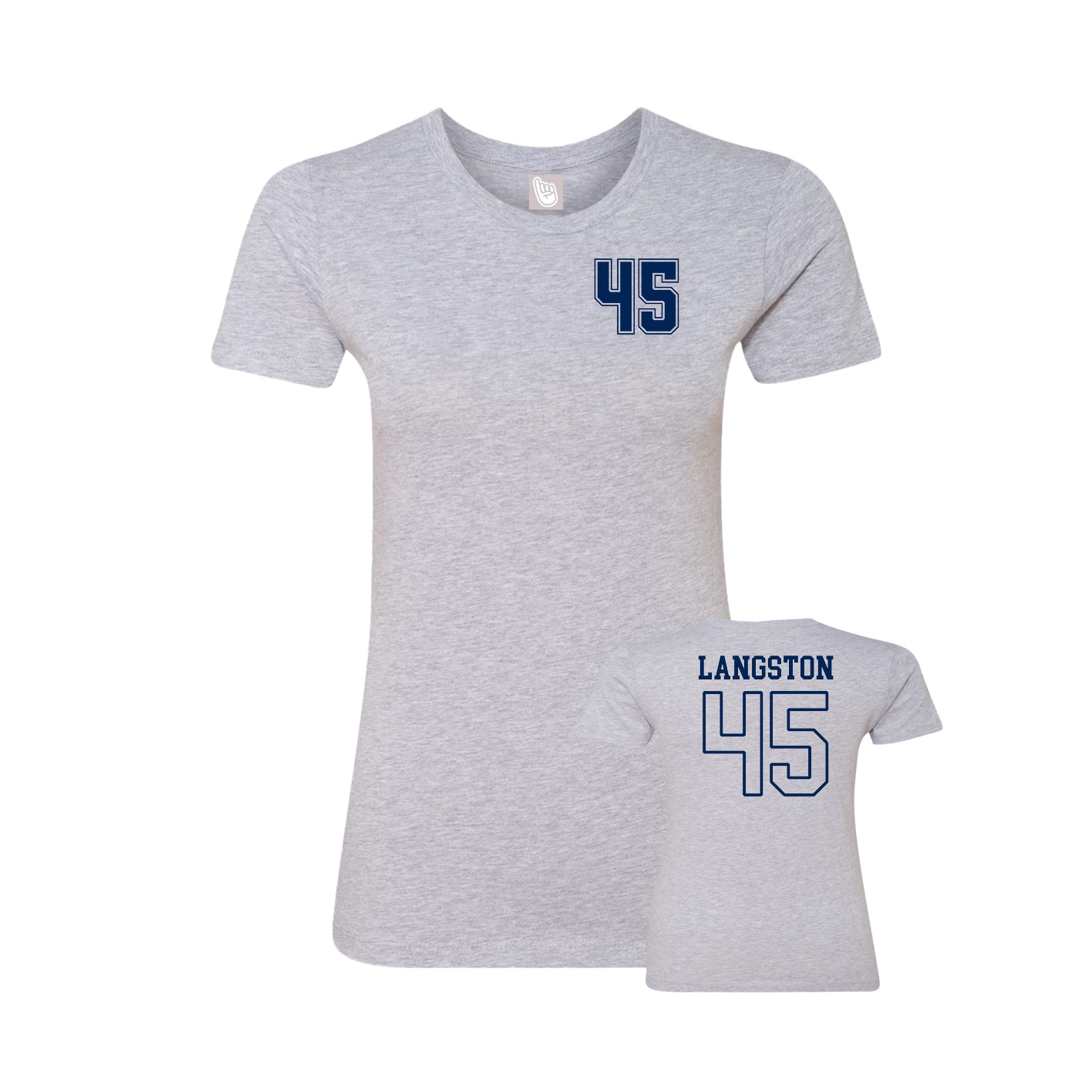 Womens Tee — Chest Back in Grey
