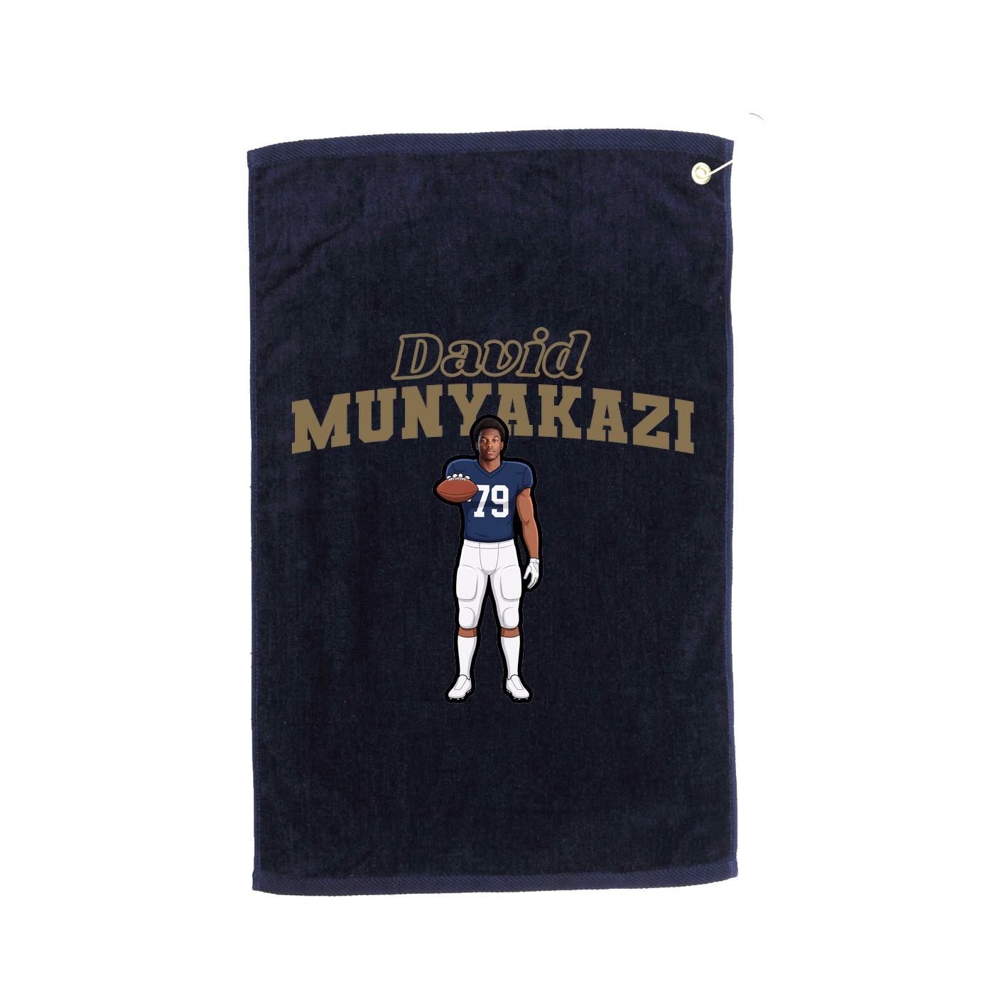 Golf Towel — Name Arch in Navy