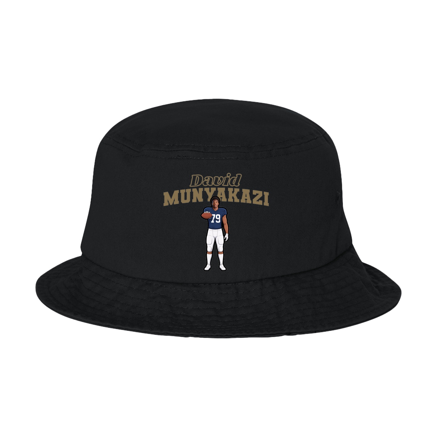 Bucket Cap — Name Arch in Black