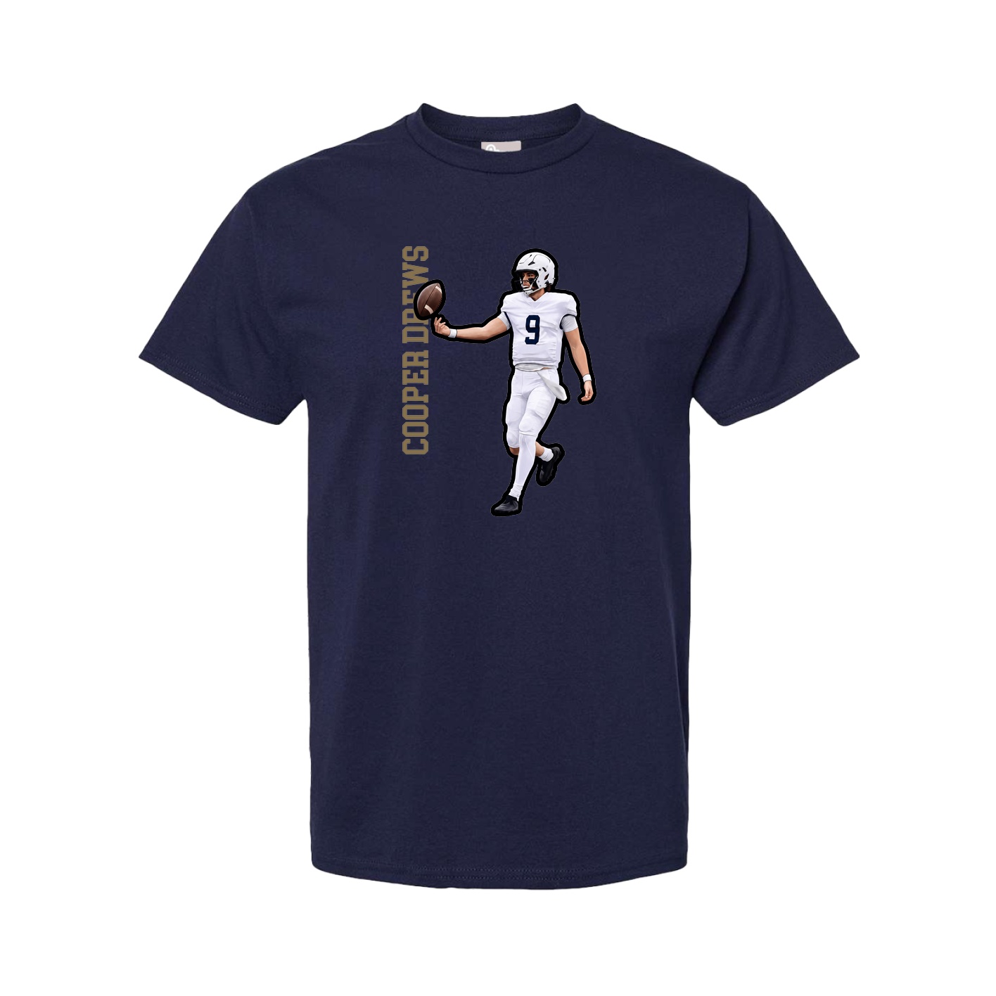 Youth Tee — Name Vertical in Navy