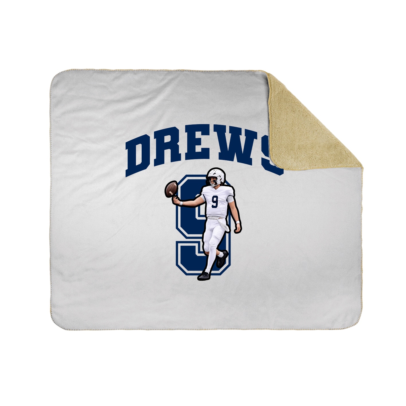 Throw Blanket — Number in White