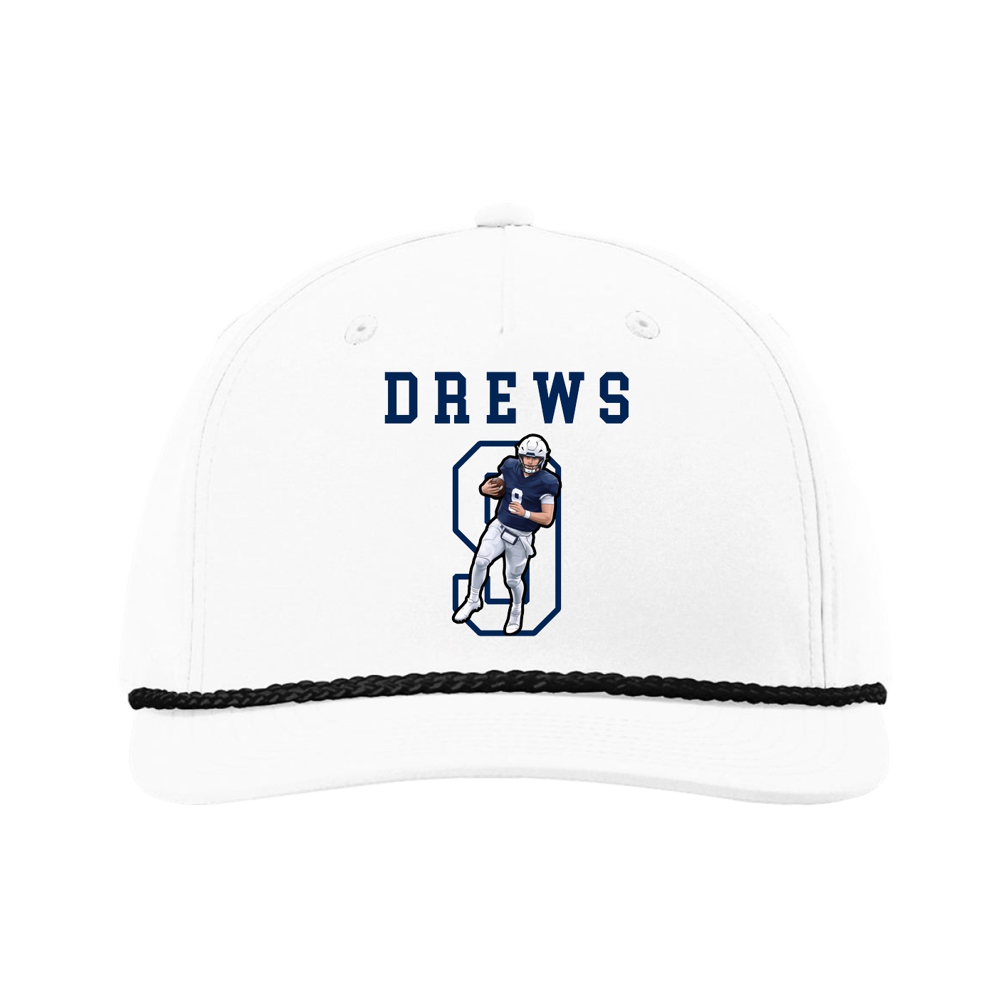 Five-Panel Classic Rope Cap — Shirsey in White