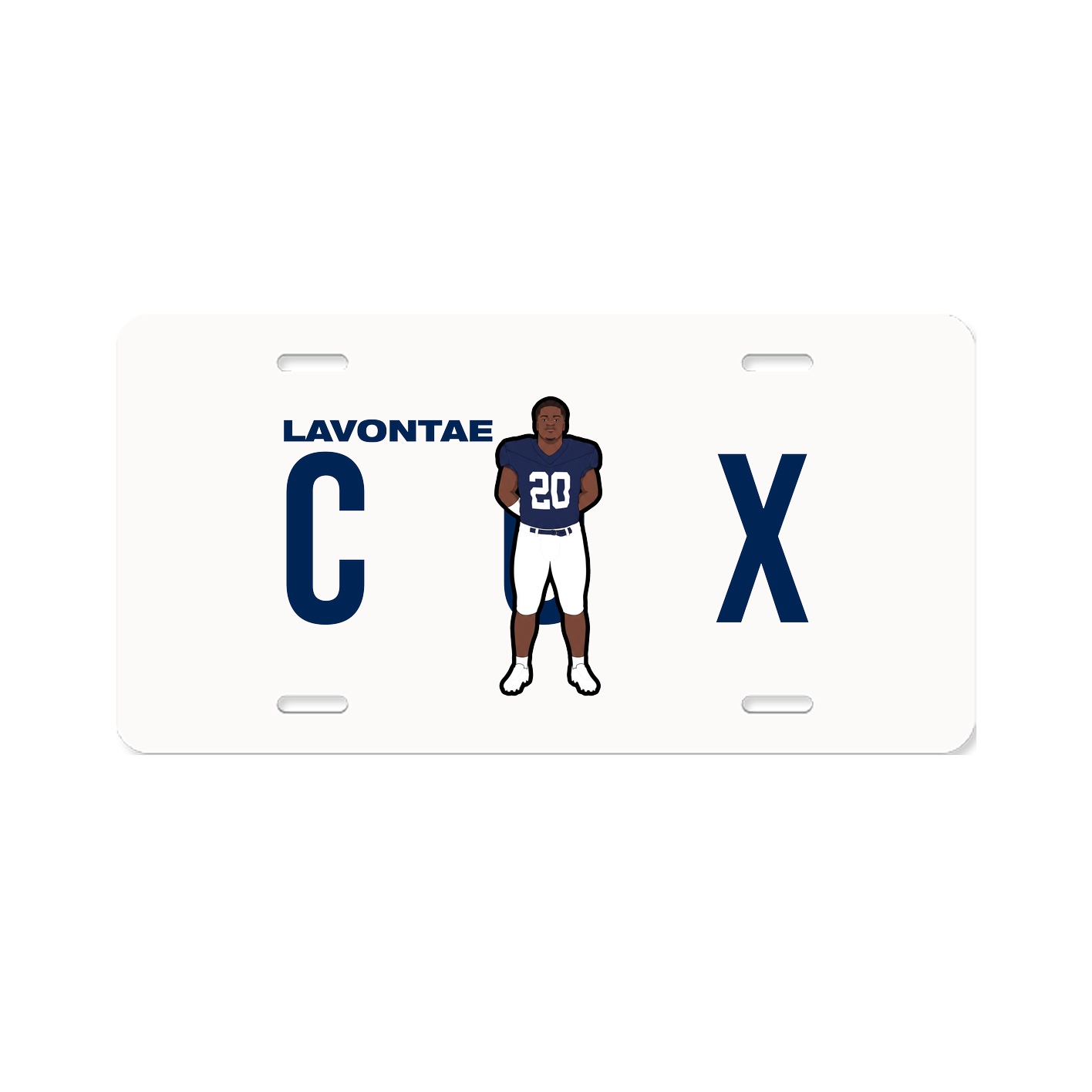 License Plate — Player Name in Classic