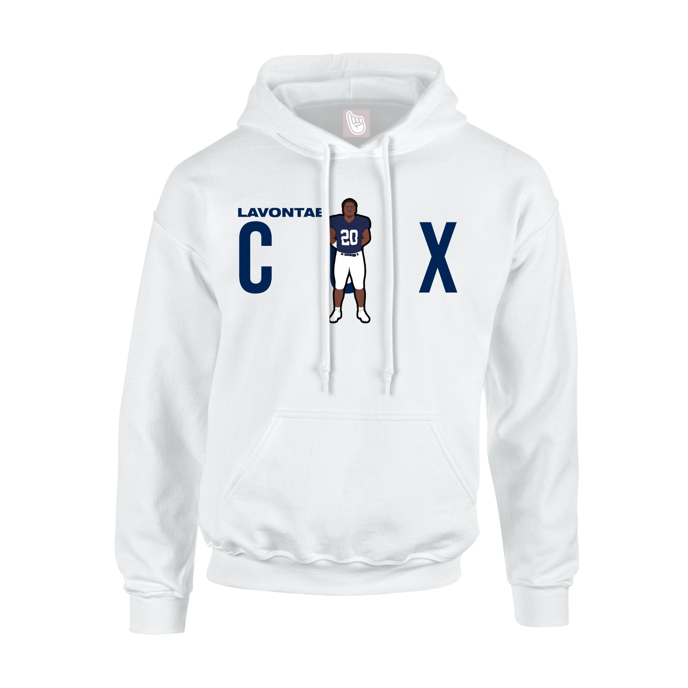 Youth Hoodie — Player Name in White