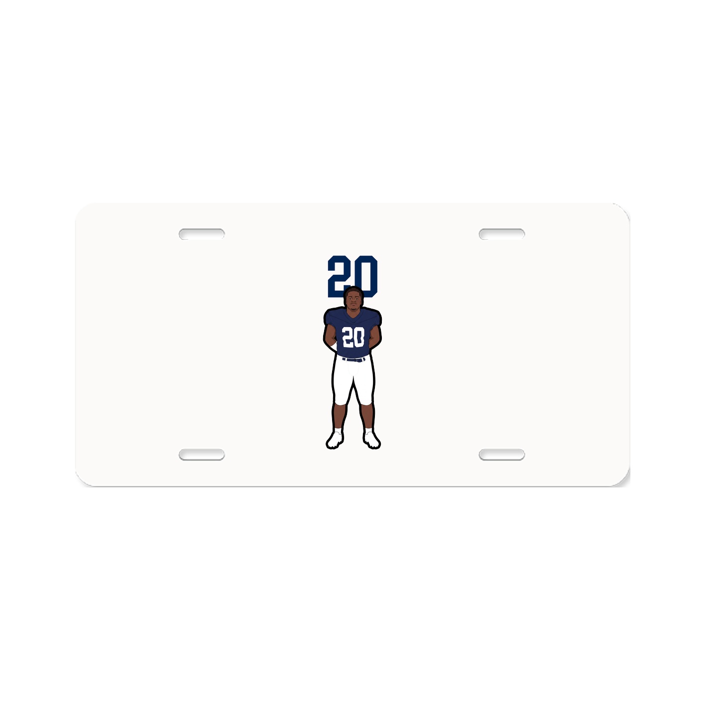 License Plate — Number Top in Classic