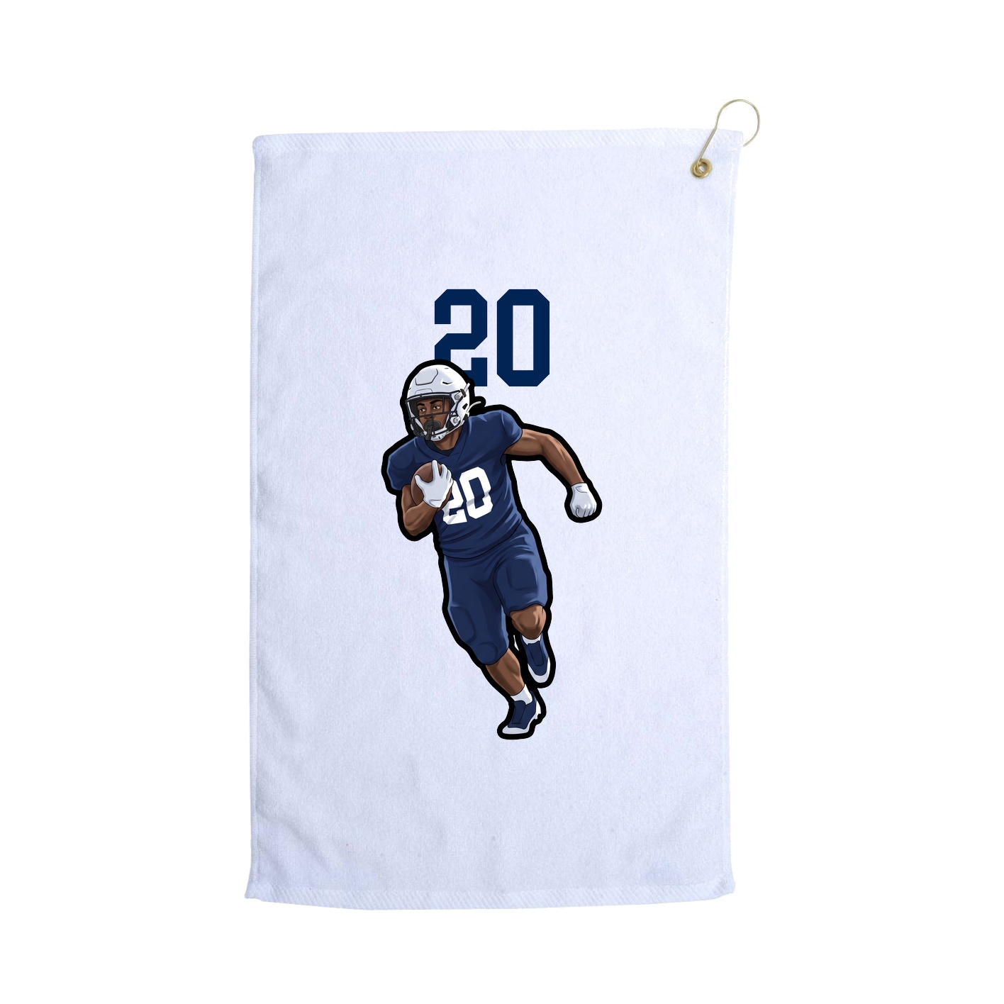 Golf Towel — Number Top in White