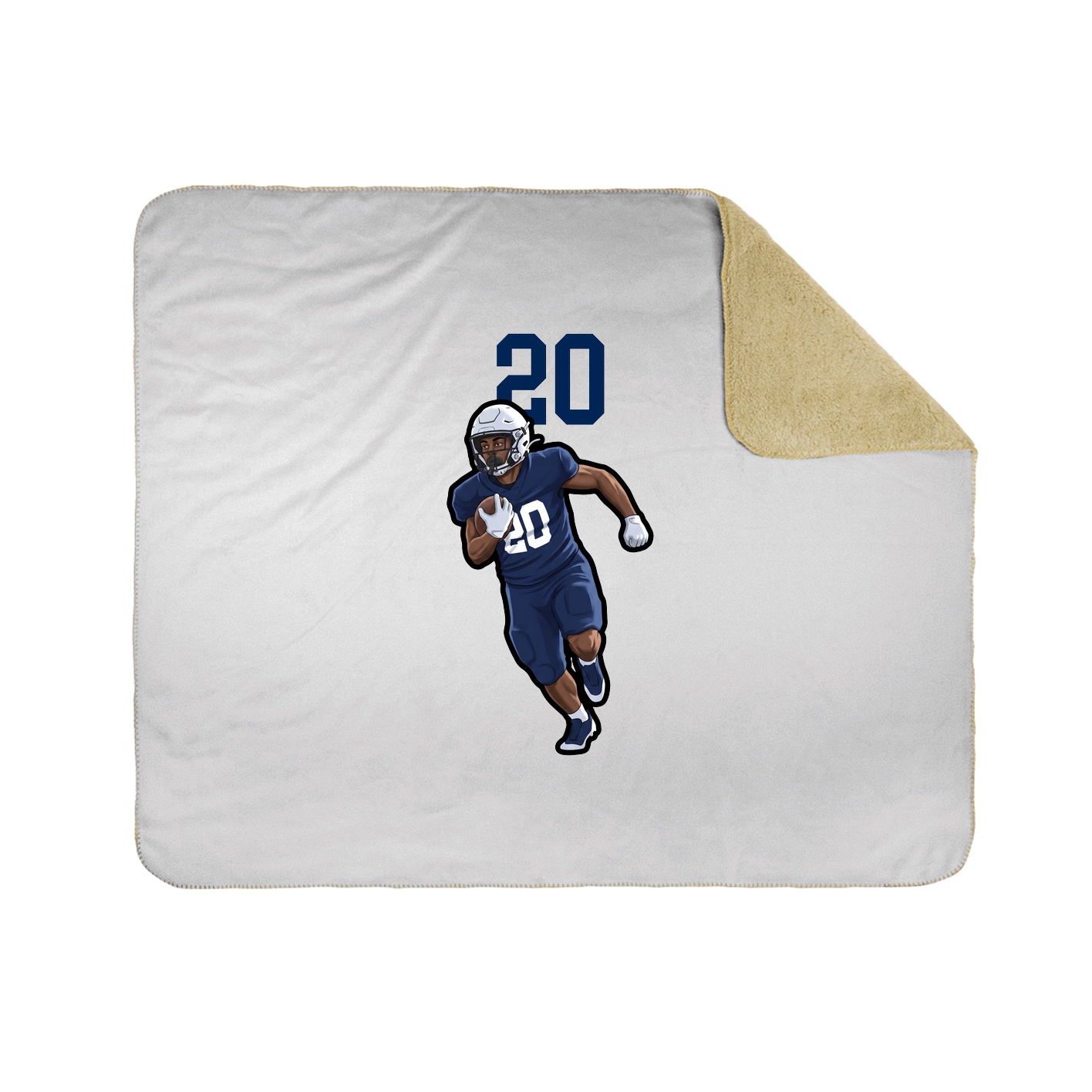 Throw Blanket — Number Top in White