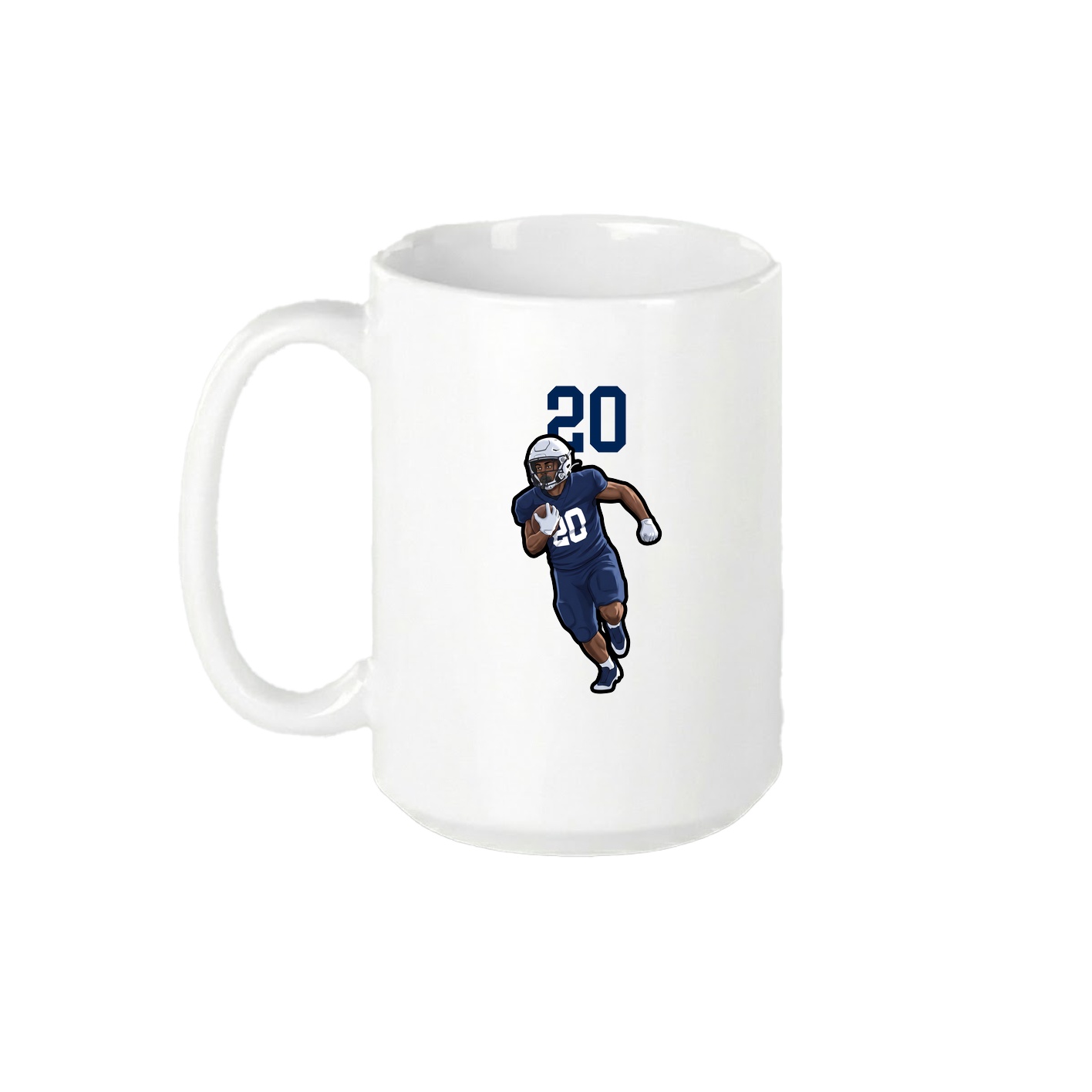 15oz Coffee Mug — Number Top in White