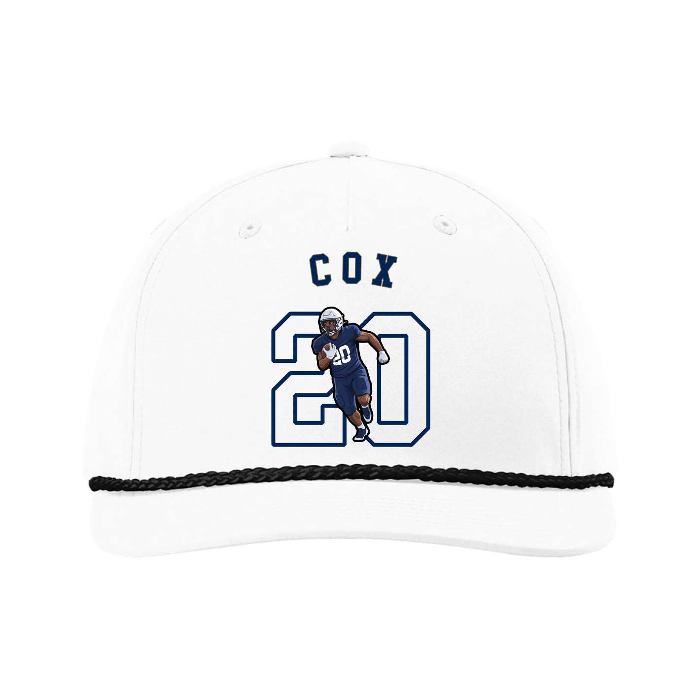 Five-Panel Classic Rope Cap — Shirsey Arch in White