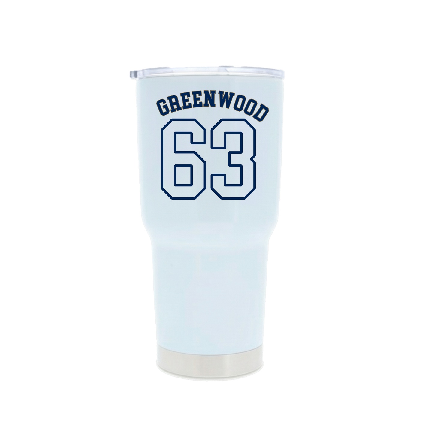 30oz Stainless Steel Tumbler — Shirsey Arch in White