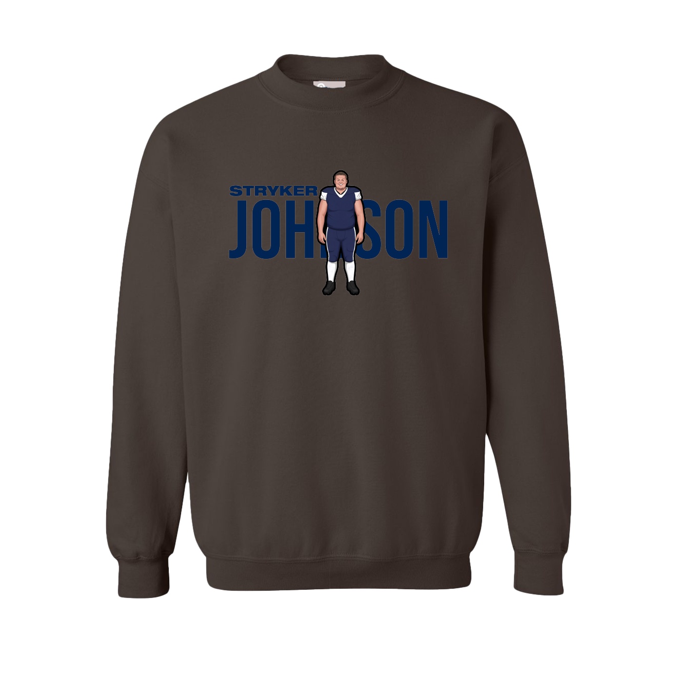 Fleece Crew — Player Name in Brown
