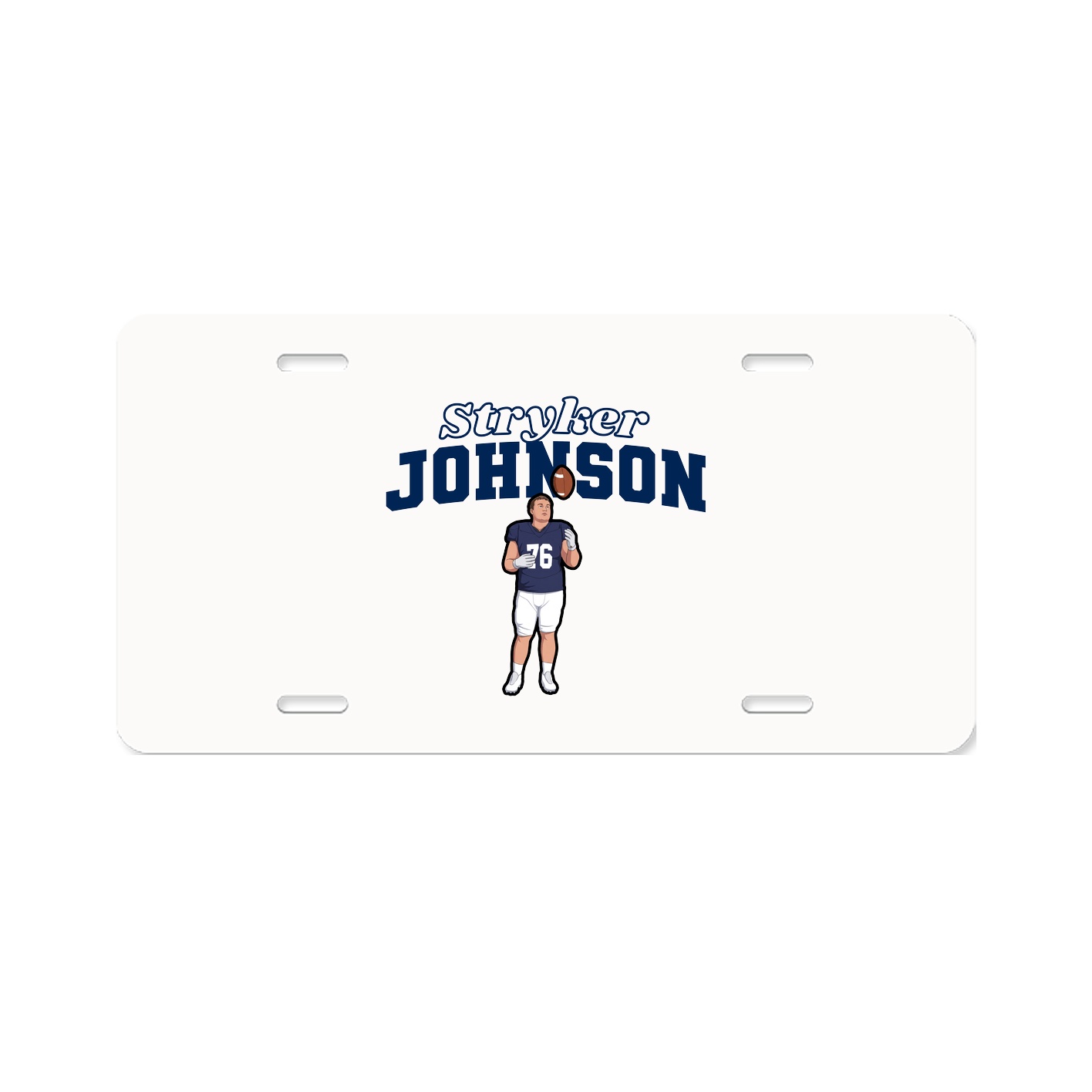License Plate — Name Arch in Classic