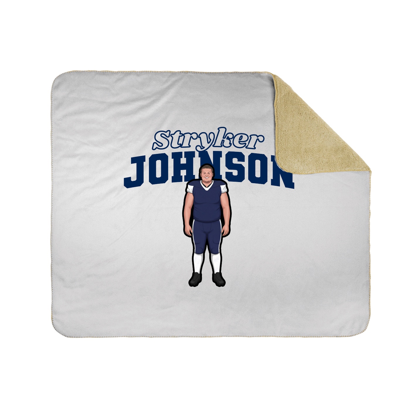 Throw Blanket — Name Arch in White