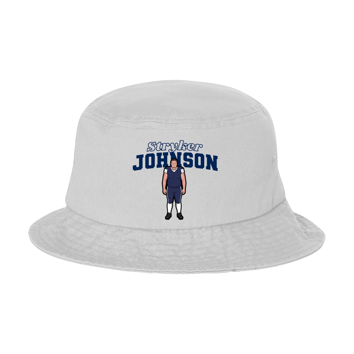 Bucket Cap — Name Arch in White