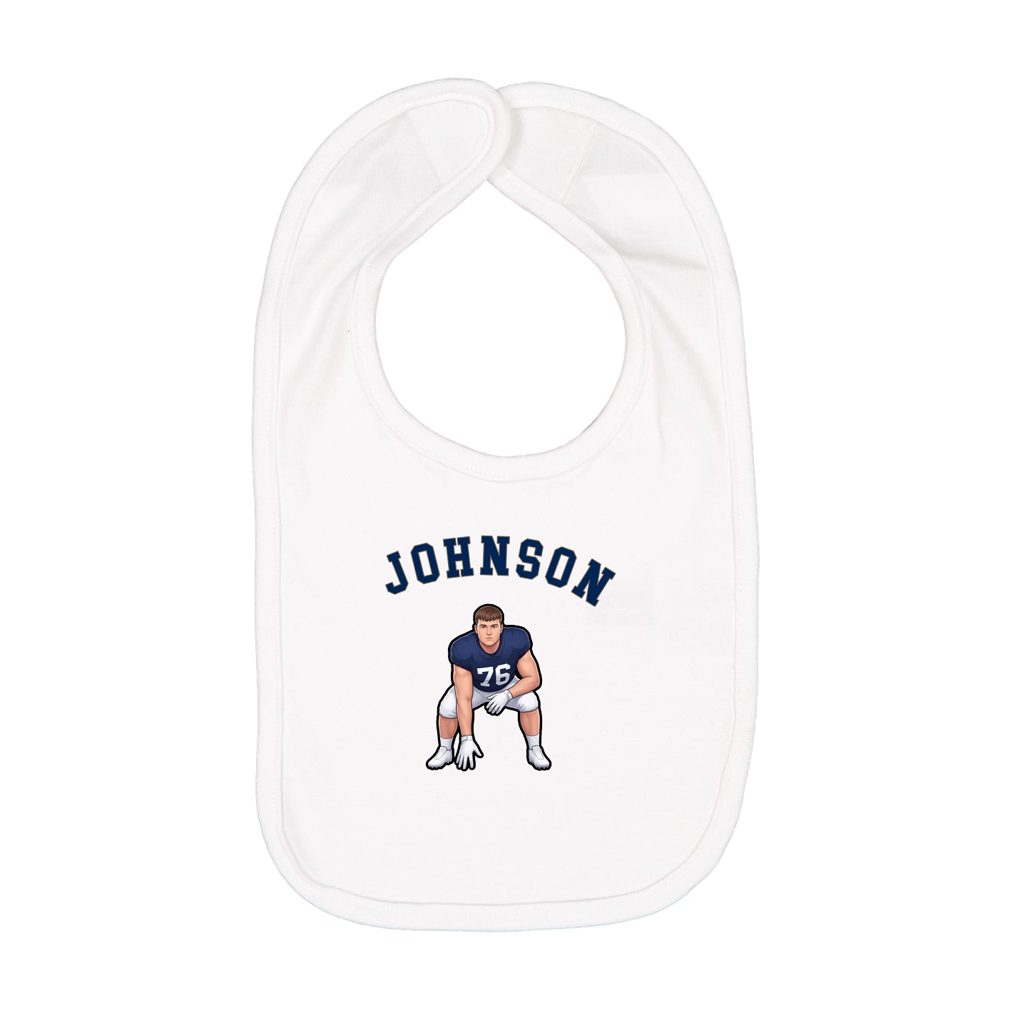 Infant Bib — Shirsey Arch in White